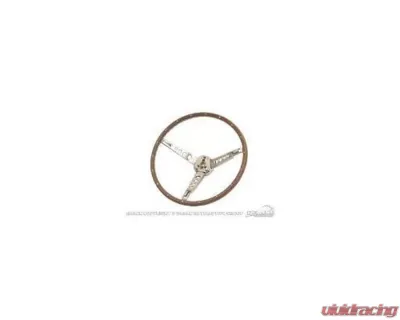 Scott Drake Deluxe Steering Wheel Assembly Woodgrain Ford Mustang 1965-1966 - C5ZZ-3600-NK