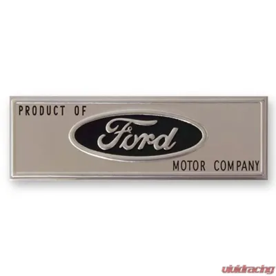 Scott Drake Sill Plate Emblem Ford Logo Black Ford Mustang 1964-1966 - C5ZZ-6513208-T