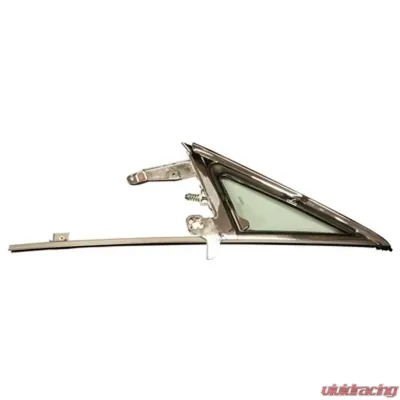Scott Drake Vent Window Frame and Door Glass Run Assembly Left Side Tinted Ford Mustang 1964-1966 - C5ZZ-65222405TK