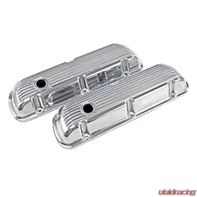 Scott Drake Cal Custom Aluminum-Finned Valve Covers Ford Mustang 1964-1973 - C5ZZ-6A582-AF