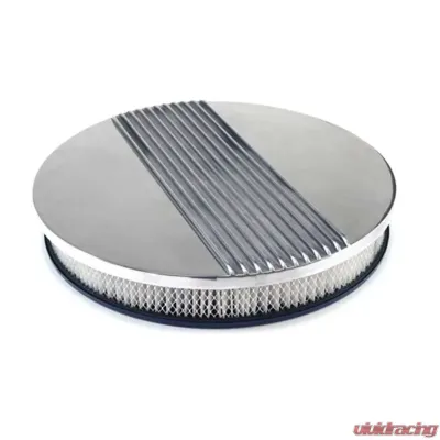 Scott Drake 14" Polished Aluminum Finned Air Cleaner Assembly Ford Mustang 1964-1973 - C5ZZ-9600-AFK