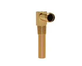 Scott Drake Heater Hose Elbow Small Block Gold Zinc Ford Mustang 1964-1973