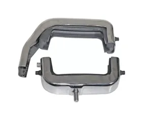 Scott Drake Radiator Bracket Set 3 Row Black Ford Bronco 1966-1977