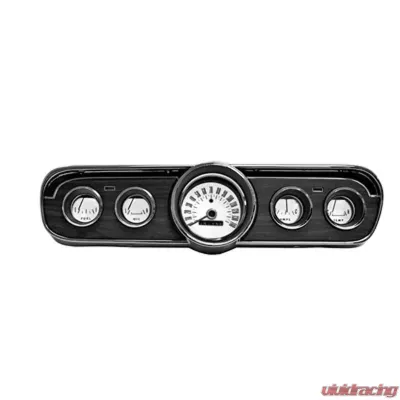 Scott Drake White Face Gauge Appliques 5 piece Ford Mustang 1965 - C6ZZ-10890-W