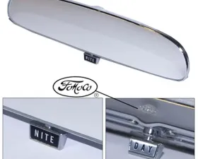 Scott Drake Rear View Mirror Day/Night with FoMoCo Logo Ford Mustang 1965-1966