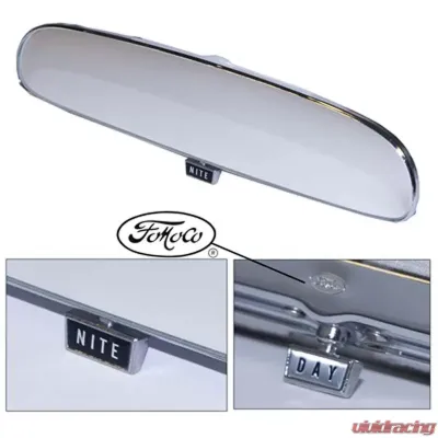 Scott Drake Rear View Mirror Day/Night with FoMoCo Logo Ford Mustang 1965-1966 - C6ZZ-17700-FMC