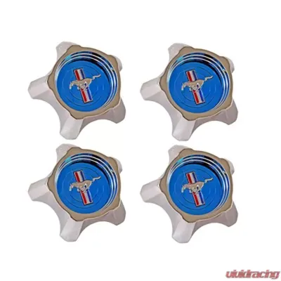 Scott Drake Styled Steel Hubcaps Blue Original Design Set of 4 Ford Mustang 1967 - C7ZZ-1130-AK