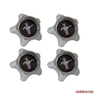 Scott Drake Styled Steel Hubcaps Black Design Set of 4 Ford Mustang 1967 - C7ZZ-1130-BK