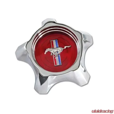 Scott Drake Styled Steel Hub Cap Red Ford Mustang 1967 - C7ZZ-1130-R