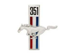 Scott Drake Fender Emblem 351 Running Horse Driver Side Ford Mustang 1965-1968