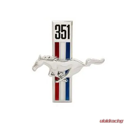 Scott Drake Fender Emblem 351 Running Horse Driver Side Ford Mustang 1965-1968 - C7ZZ-16229-W