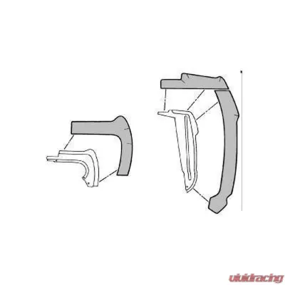 Scott Drake Front Fender Splash Shield Kit Ford Mustang 1967-1968 - C7ZZ-16A572-A