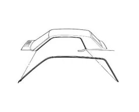 Scottt Drake Coupe Roof Rail Seals Ford Mustang 1967-1968