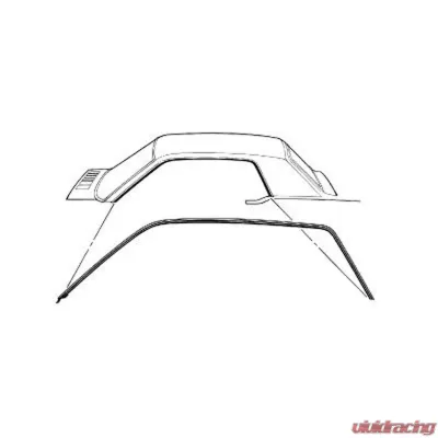Scottt Drake Coupe Roof Rail Seals Ford Mustang 1967-1968 - C7ZZ-6551222-3C