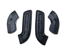 Scottt Drake Seat Hinge Covers Black Ford Mustang 1968-1970