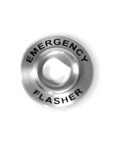 Scott Drake Emergency Flasher Bezel and Knob Billet Ford Bronco 1966-1973                                     - C8TZ-10852-EBL - Image 2