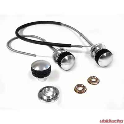 Scott Drake Billet Temp Fan and Defrost Control Kit Ford Bronco 1966-1977 - C8TZ-18518-52BL