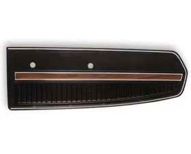 Scott Drake Deluxe Door Panels Black Ford Mustang 1968
