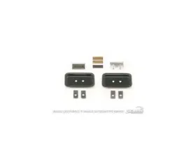 Scott Drake Deluxe Seat Buttons with Walnut & Teak Inserts Pair Ford Mustang 1969-1970