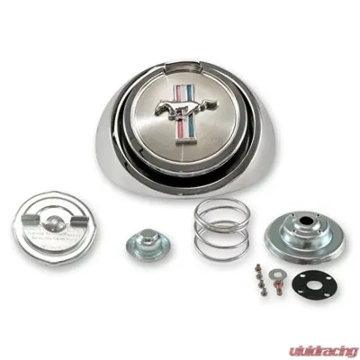 Scott Drake Deluxe Pop-Open Fuel Cap for 1969 Ford Mustang, Chrome Aluminum Finish - C9ZZ-9030-C