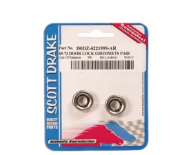 Scott Drake Door Lock Grommets Pair Ford Mustang 1969-1973