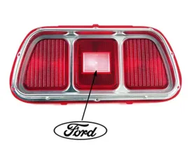 Scott Drake Tail Light Lens with Bezel Ford Mustang 1971-1973