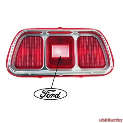 Scott Drake Tail Light Lens with Bezel Ford Mustang 1971-1973 - D1ZZ-13450