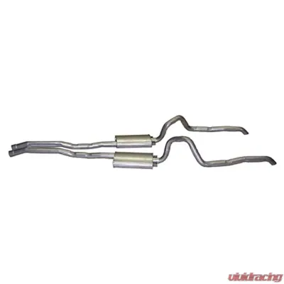 Scott Drake Exhaust Non-Mach 302 2" dual exhaust sys Ford Mustang 1971-1973 - D1ZZ-5257-ARK