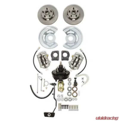 Scott Drake Front Disc Brake Conversion Kit With Dual Bowl Master Cylinder For Manual Front Drum Brakes Ford Mustang 1967-1969 - DBC-A121-1-R