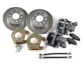 Scott Drake Rear Disc Brake Conversion Kit Drilled and slotted rotors Ford Mustang 1964-1973