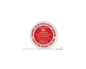 Scott Drake Oil Filler Cap Decal Ford Mustang 1964-1966