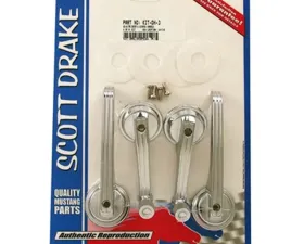Scott Drake Door Handle & Window Crank Kit Late Ford Mustang 1965-1967