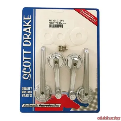 Scott Drake Door Handle & Window Crank Kit Late Ford Mustang 1965-1967 - KIT-DH-3
