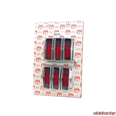Scott Drake Tail Light Lens and Bezel Kit Ford Mustang 1964-1966 - KIT-ELC-3
