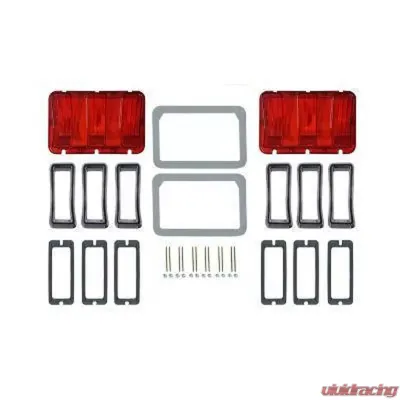 Scott Drake Tail Ligh Bezel and Lens Concours Kit Ford Mustang 1968 - KIT-ELC-6-DLX