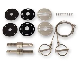 Scott Drake Billet Stainless Steel Hood Pin Set Ford Mustang 1964-1973