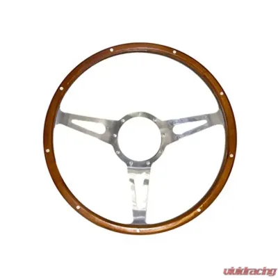 Scott Drake Steering Wheel Corso Feroce Shelby Style Wood and Aluminum 14" Ford Mustang Shelby Cobra 1965-1973 - S1MS-3600-WG-14