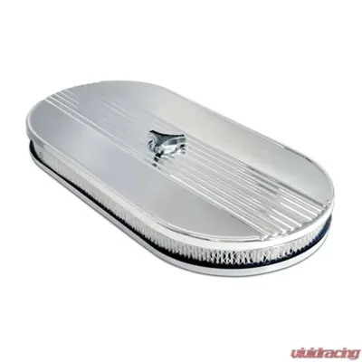 Scott Drake V8 Oval Chrome Plated Air Cleaner Assembly-Economy Ford Mustang 1964-1973 - S1MS-9600-CHR