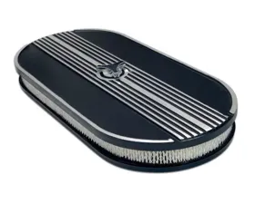 Scott Drake Aluminum Oval Air Cleaner Assembly Black