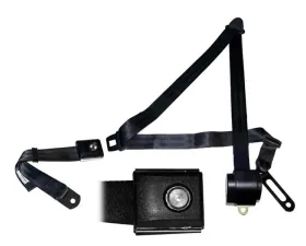 Scott Drake 3-Point Retractable Seat Belt-Black Ford Mustang 1964.5-1973