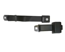 Scott Drake Black Retractable Seat Belt with Starburst Pushbutton Buckle Ford Mustang 1968-1973