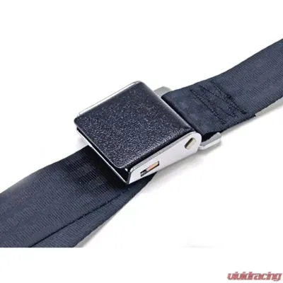 Scott Drake Black Wrinkle Seat Belts Ford Mustang 1964-1973 - SB-BK-DLX