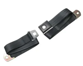 Scott Drake Push Button Seat Belt Black Ford Mustang 1964-1973