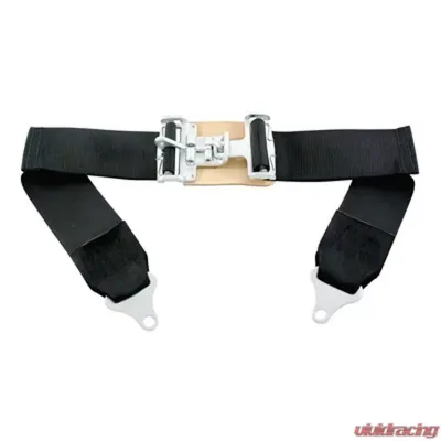 Scott Drake 3" Race Style Lap Belt Black Ford Mustang 1964-1973 - SB-RACE