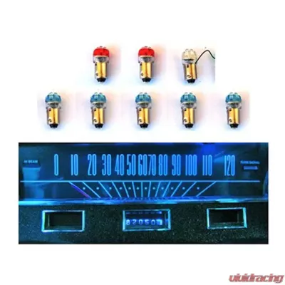 Scott Drake Instrument Panel LED Light Bulb Set Long Speedometer Ford Mustang 1964 - SD-6456-GA-BL