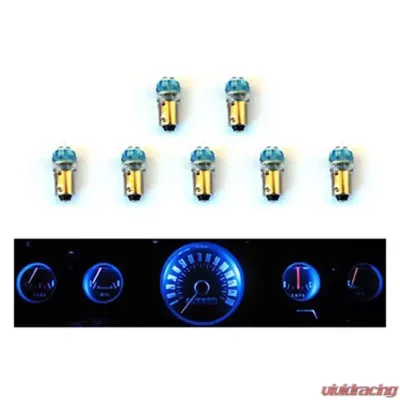 Scott Drake Instrument Panel LED Light Bulb Set 5-Gauge Cluster Ford Mustang 1965-1966 - SD-66-GA-BL