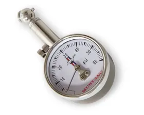Scott Drake Tire Pressure Gauge with Tri-Bar Logo and case