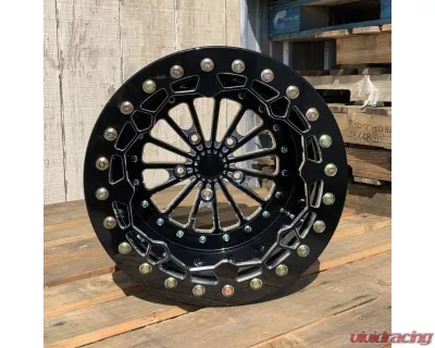 Alba Racing Crushers Pro Billet UTV Beadlock Wheels 15" 5x4.5 Polaris Pro R 2022+ - 608-15-4.5-FCT-MIT-B