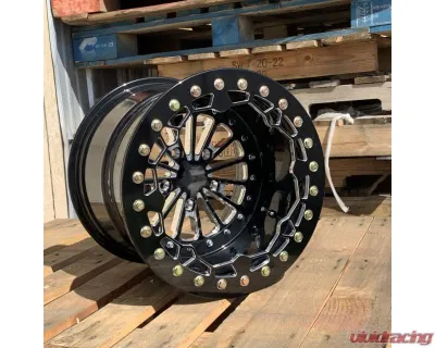 Alba Racing Crushers Pro Billet UTV Beadlock Wheels 15" 5x4.5 Polaris Pro R 2022+ - 608-15-4.5-FCT-MIT-B