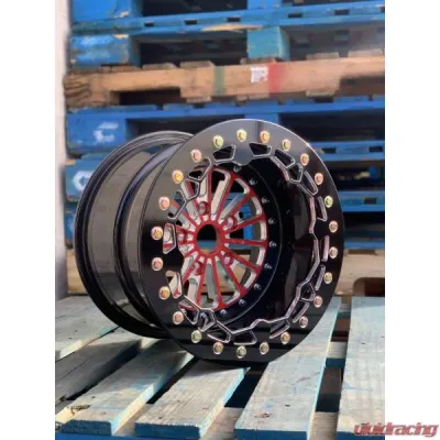 Alba Racing Crushers Pro Billet UTV Beadlock Wheels 15" 5x4.5 Polaris Pro R 2022+ - 608-15-4.5-FCT-MIT-B